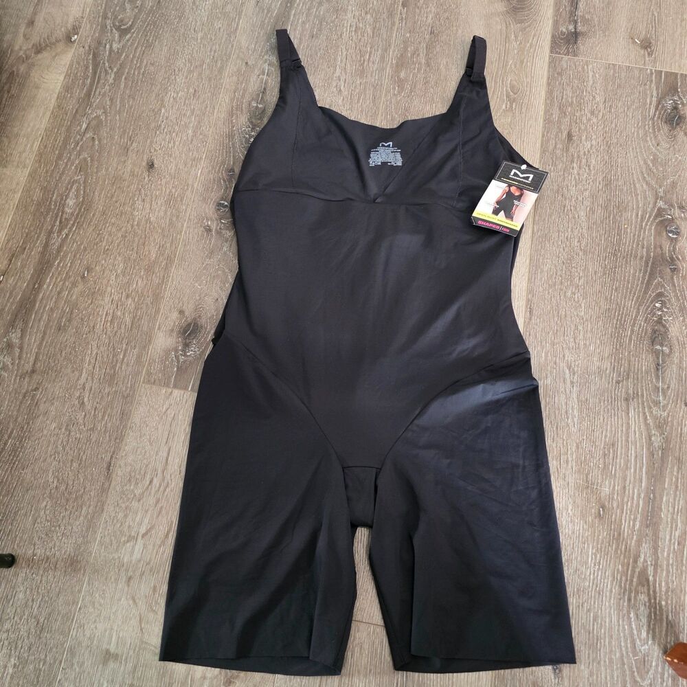Maidenform Torsette Shapewear Bodysuit Womens 3XL Black Open Bust Bodyshaper NWT